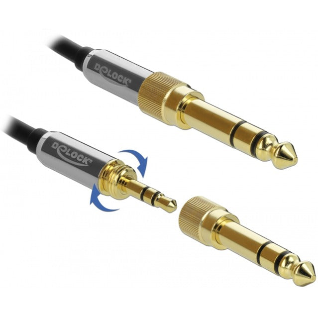 Delock stéréo jack 3,5 mm mâle à 3 broches> femelle