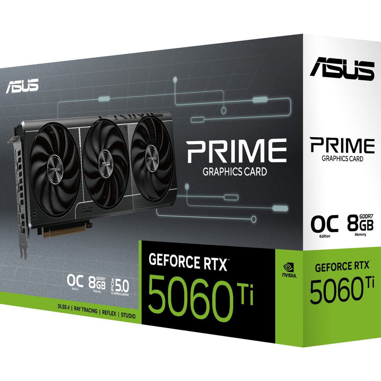 Carte graphique Asus Prime GeForce RTX 5060 Ti OC 8G (3x Display Port, 1x HDMI)