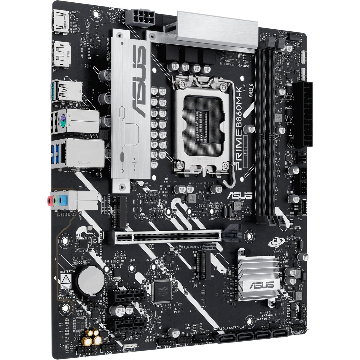 Carte mère Asus Prime B860M-K Socket 1851 (2,5 Go-LAN, Son, µATX)