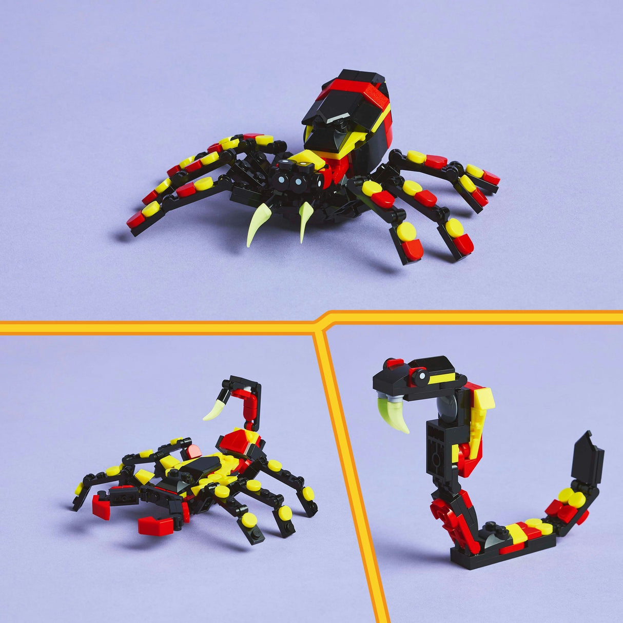 Lego Creator 3en1 Animaux sauvages : araignée passionnante - 31159