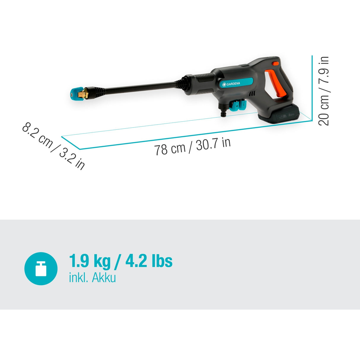 Gardena Aquaclean 24 18 V P4A Ensemble prêt à l'emploi
