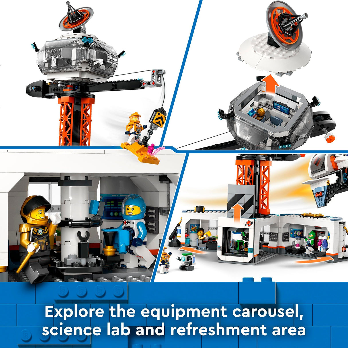 Lego City - Jouet de construction base spatiale et rampe de lancement de fusée (60434)