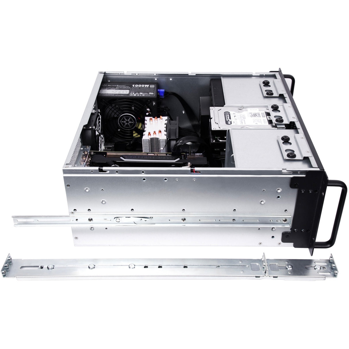 Boîtier rack Silverstone RM41-H08 (noir | 2x USB-A 3.2 (5 Gbit s))
