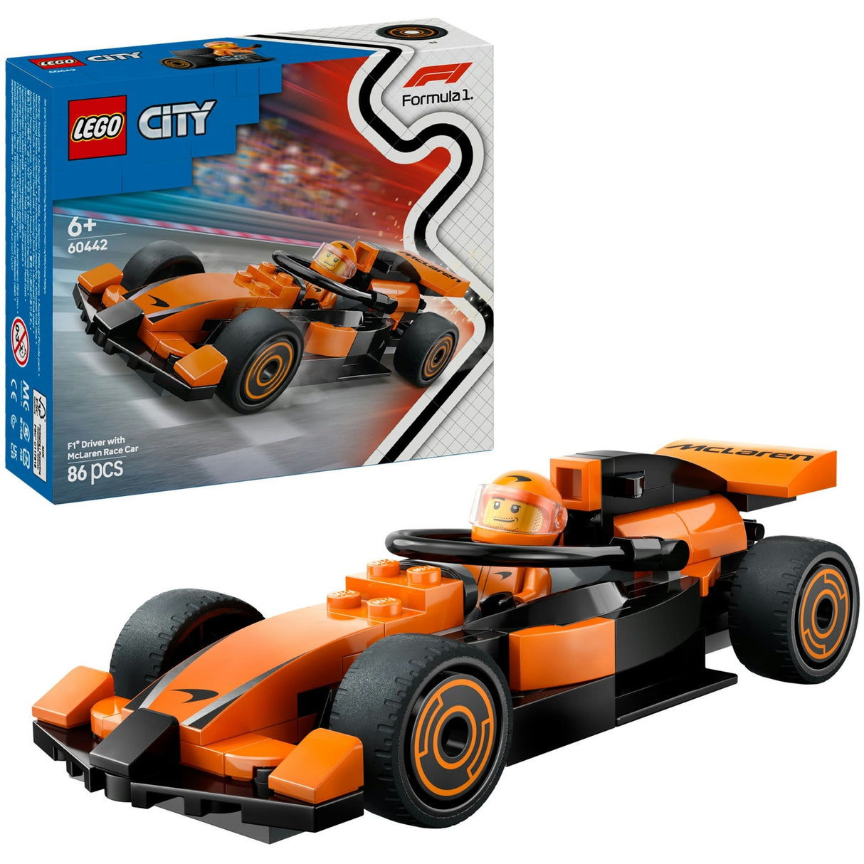 Lego city 60442 pilote de F1 avec voiture de course McLaren