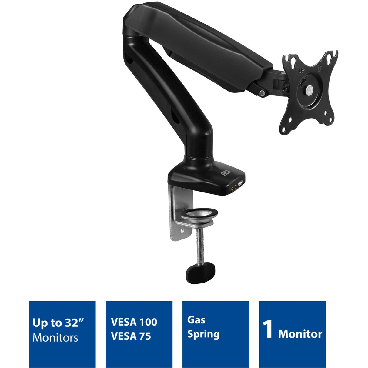 Bras de moniteur act noir ac8311
