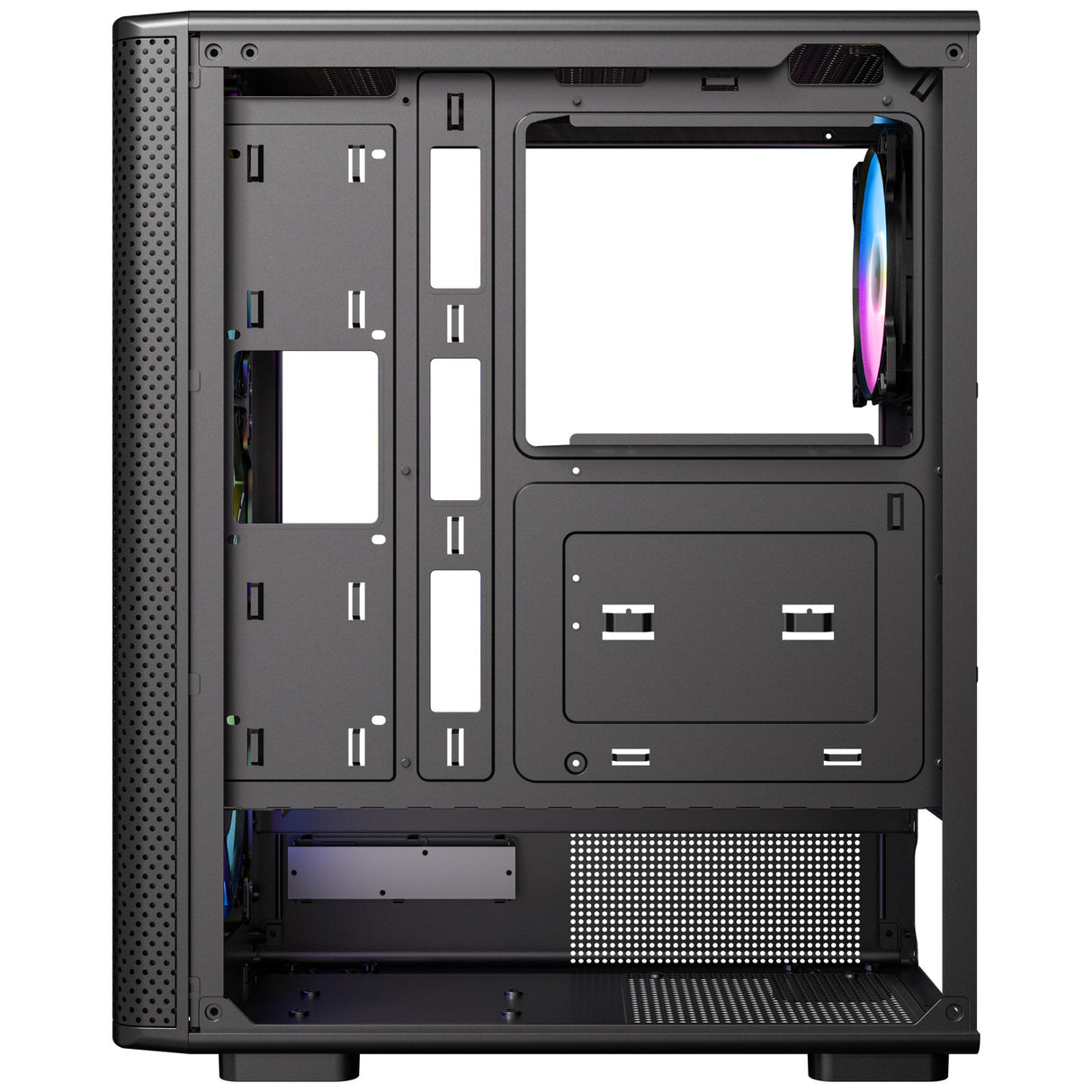 Boîtier tour midi Antec vx310 argb (noir | 3x usb-a | verre trempé)