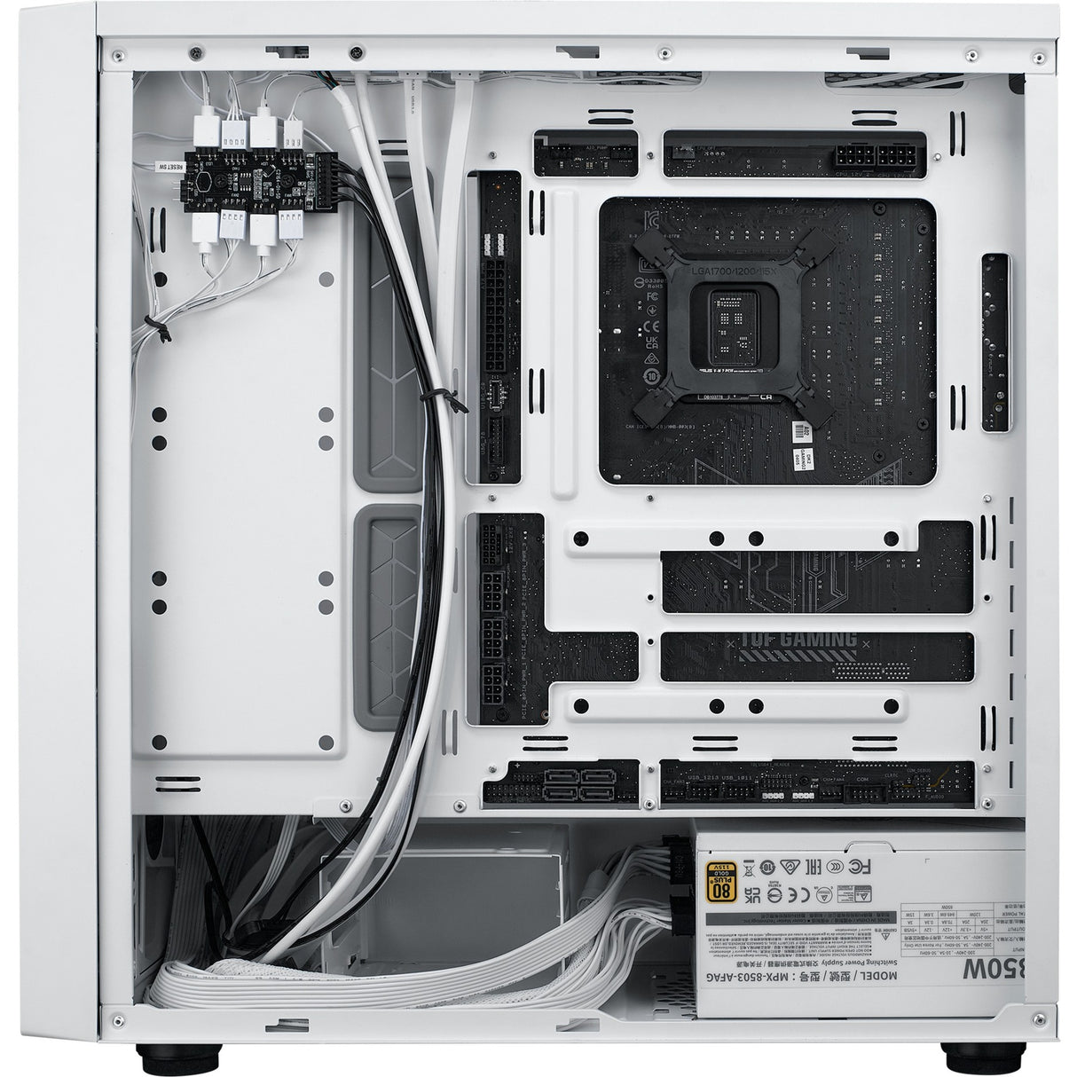 Boîtier tour midi Cooler master masterbox 600 (blanc | 2x USB-A | 1x USB-C | RGB | verre trempé)