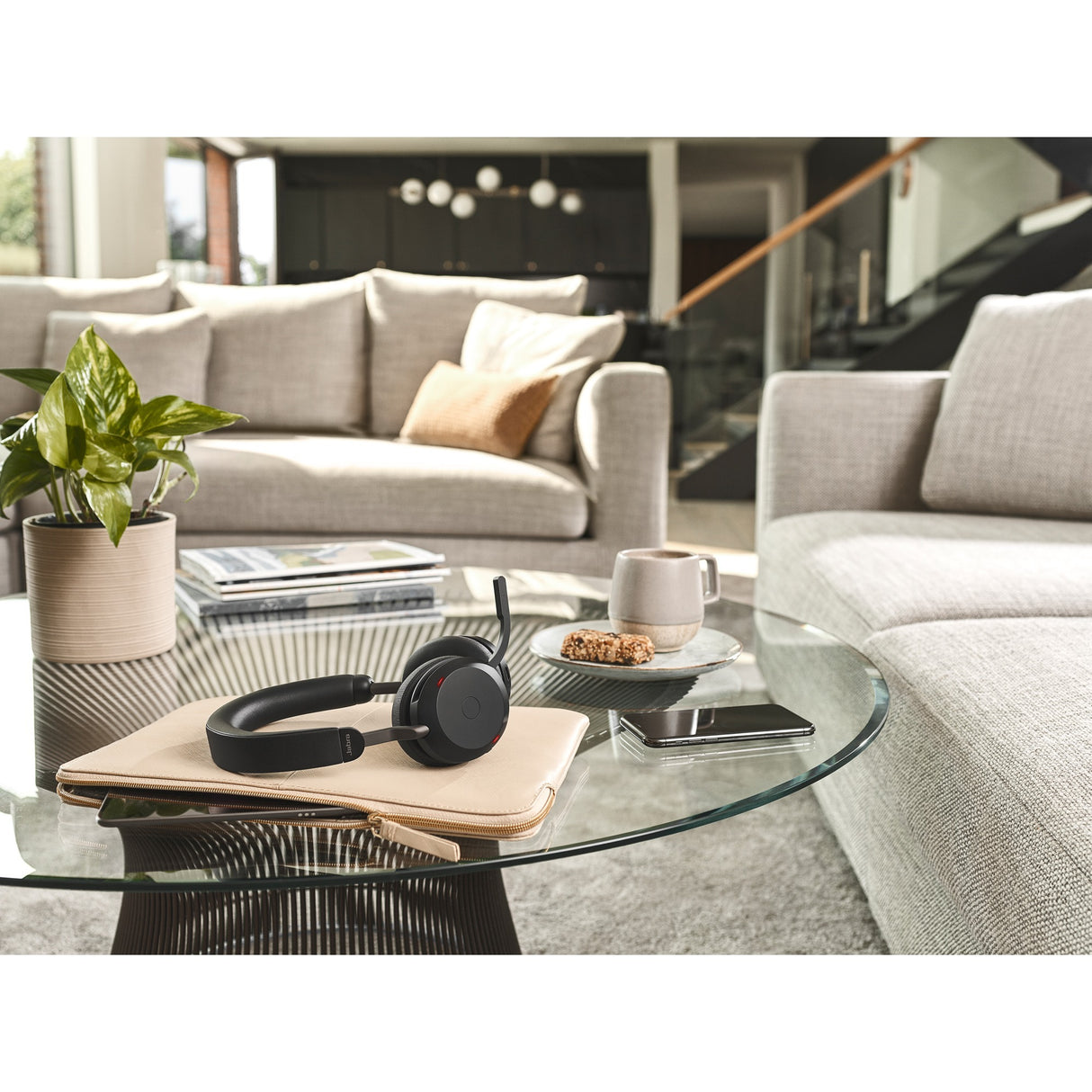 Casque supra-auriculaire Jabra move2 75 (noir, link380c, équipes Microsoft)