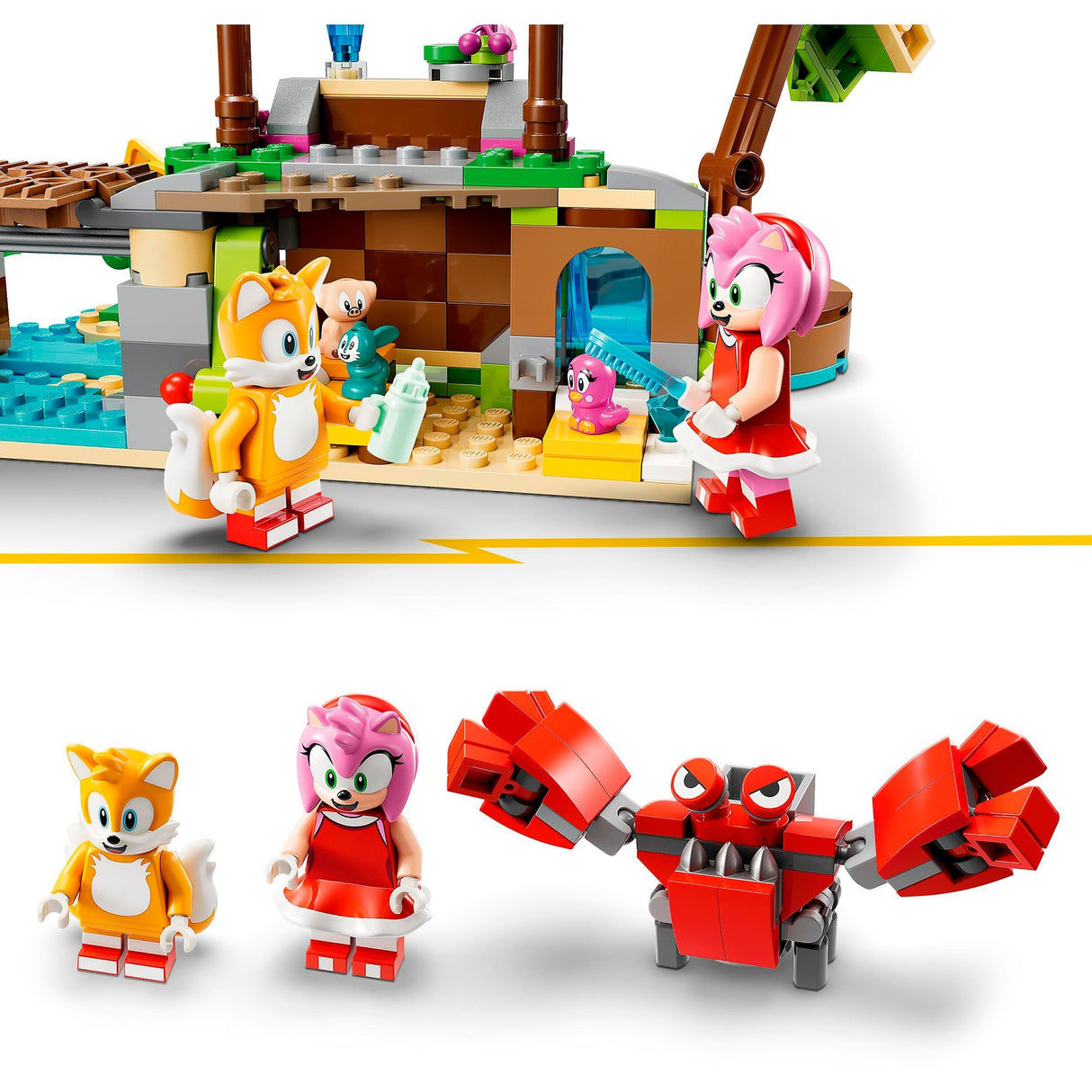 Lego Sonic le hérisson - Jouet de construction de l'île du refuge pour animaux d'Amy (76992)