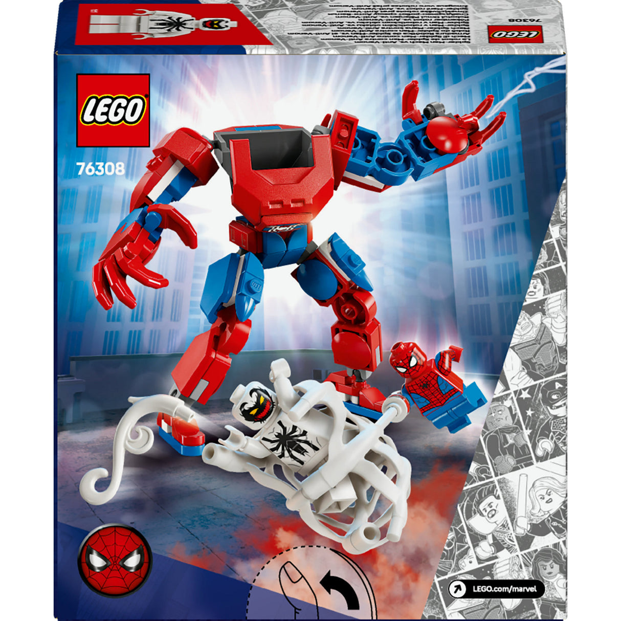 Lego super heros 76308 Le robot Spider-Man contre l'anti-venin