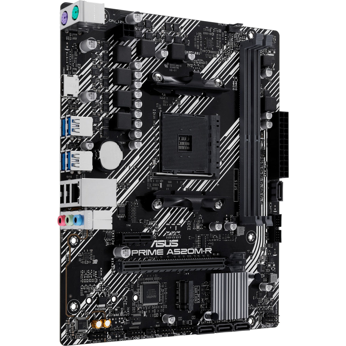 Carte mère Asus Prime A520M-R Socket AM4 (RAID, GB-LAN, Son, µATX)