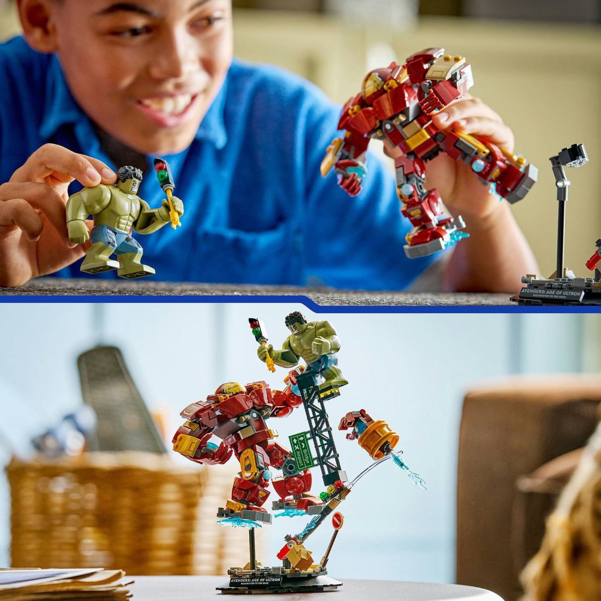 Lego super heros 76343 merveille bataille ultime : hulkbuster contre hulk