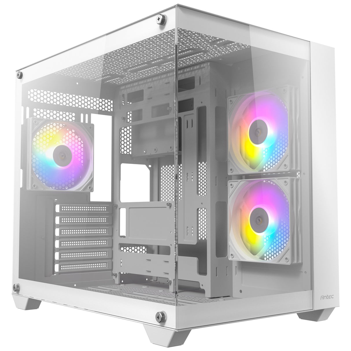 Boîtier tour midi Antec cx800 argb (blanc | 2x usb-a | verre trempé)