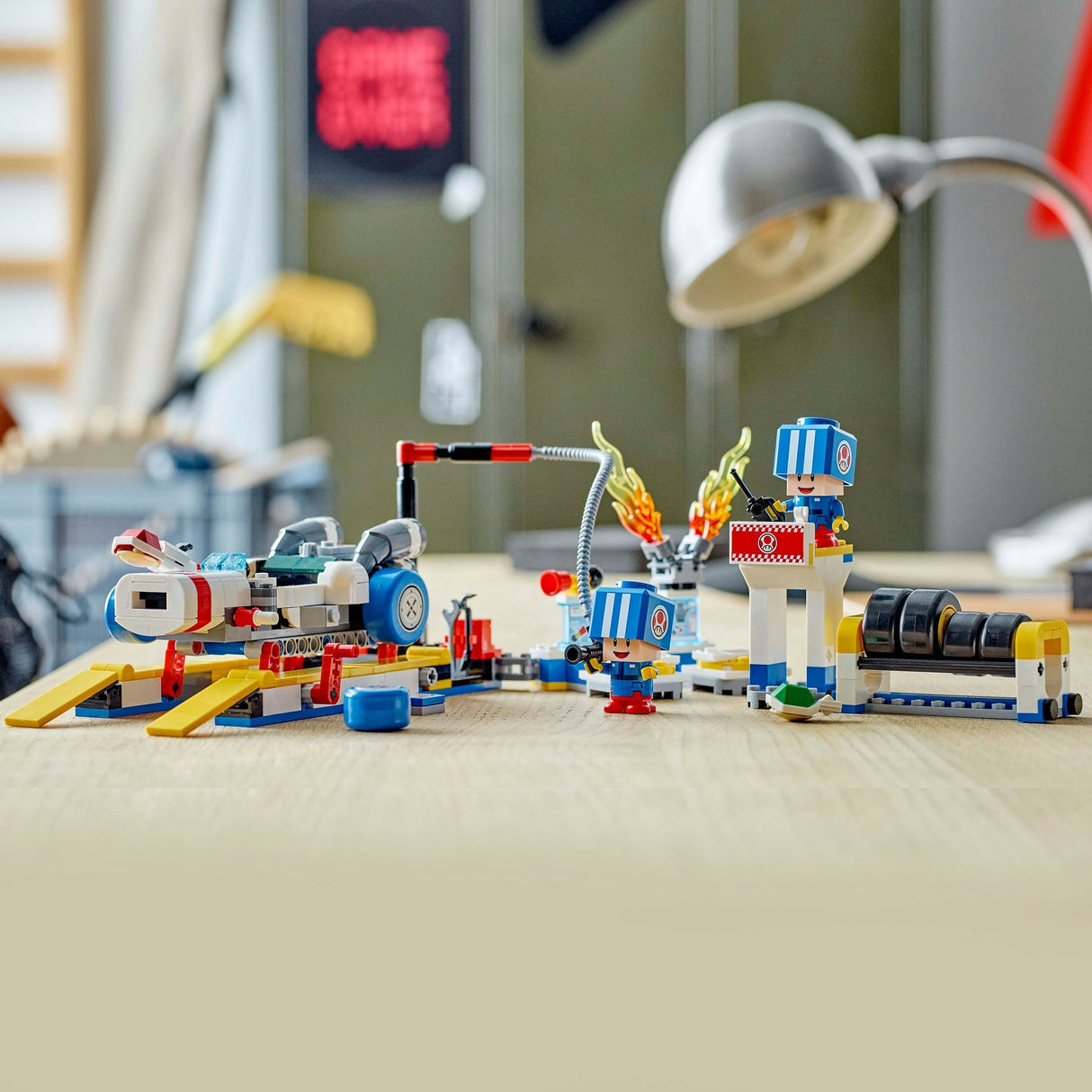 Lego super mario 72035 garage des crapauds mario kart