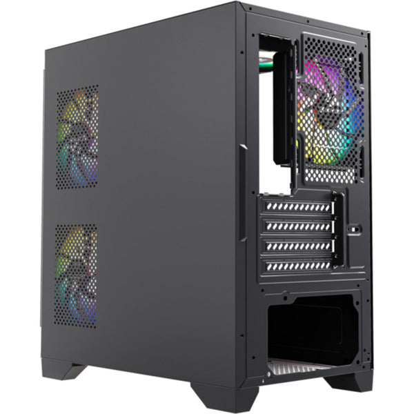Boîtier tour midi Xyz pc gear Titanium View Lite (noir | 2x USB-A | verre trempé)