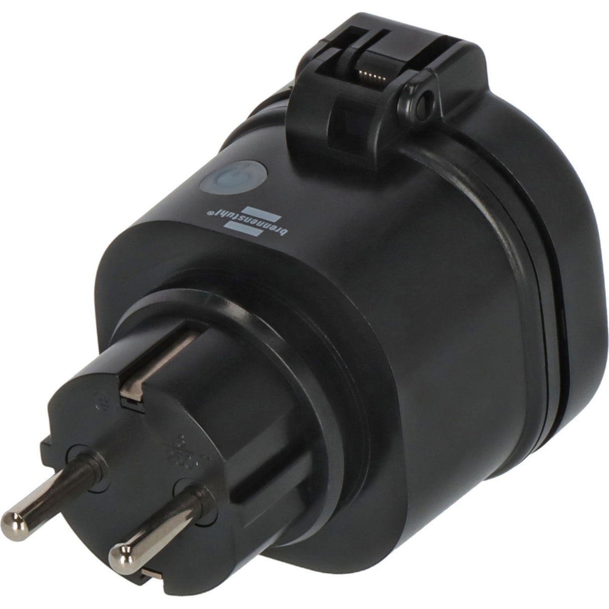 Brennerstuhl connect smart plug wa 3600 xs03 pour multiprise extérieure ip44 (noir, wifi 2,4 ghz, alexa, google, Matter)