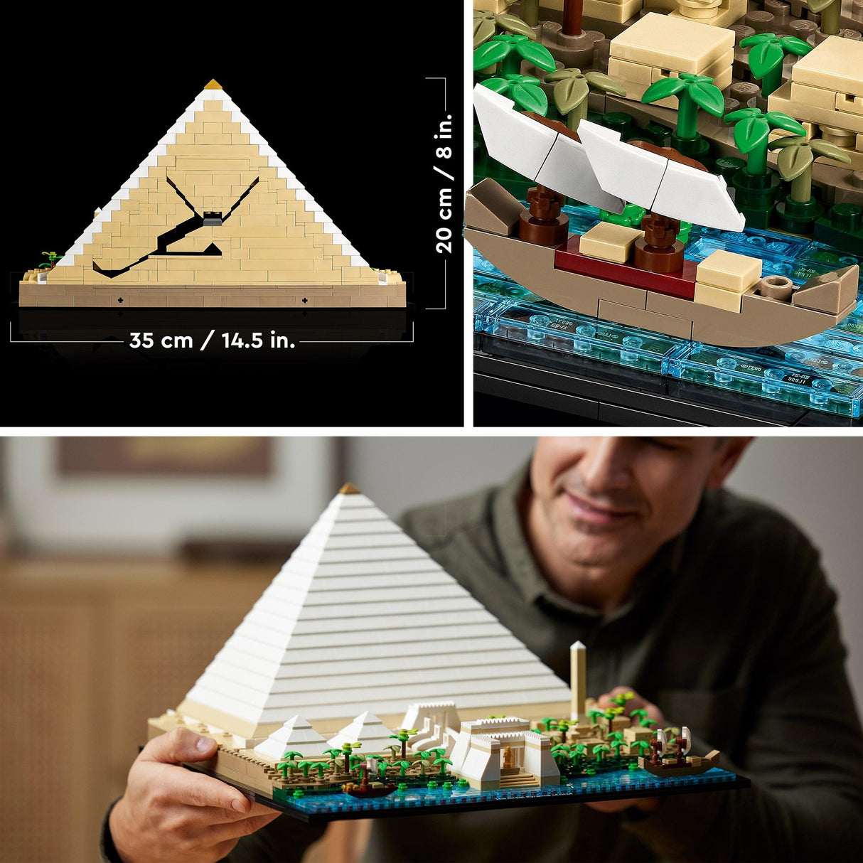Architecture Lego - jouet de construction la grande pyramide de Gizeh (21058)