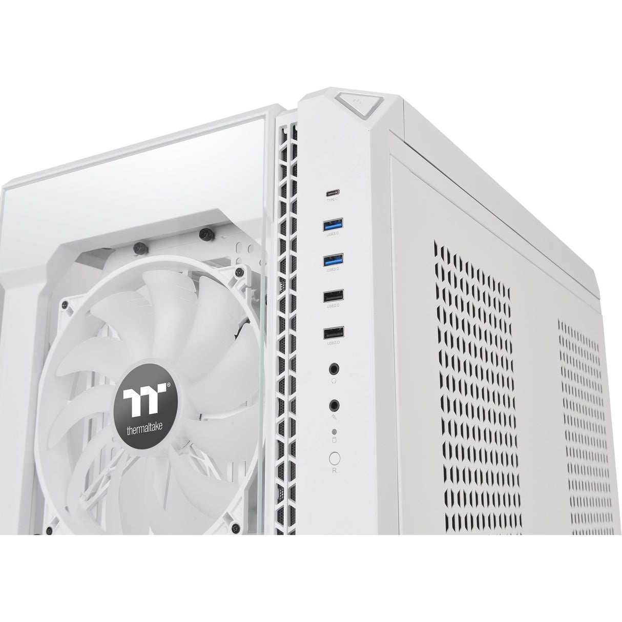 Boîtier tour midi Thermaltake view 51 tg snow argb edition (blanc | 4x USB-A | 1x USB-C | RVB | fenêtre)
