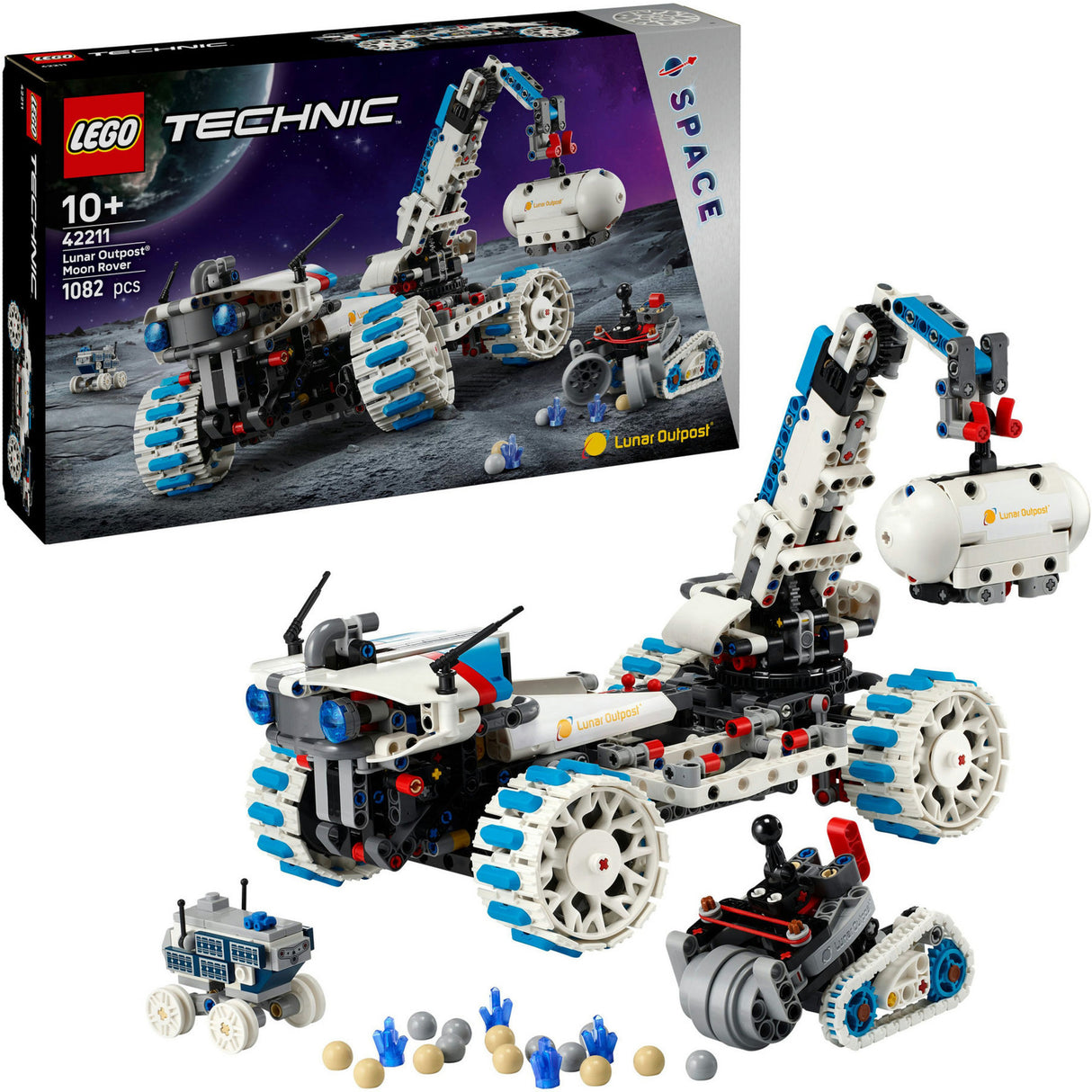 Lego Technic 42211, avant-poste lunaire, véhicule spatial Moon Rover