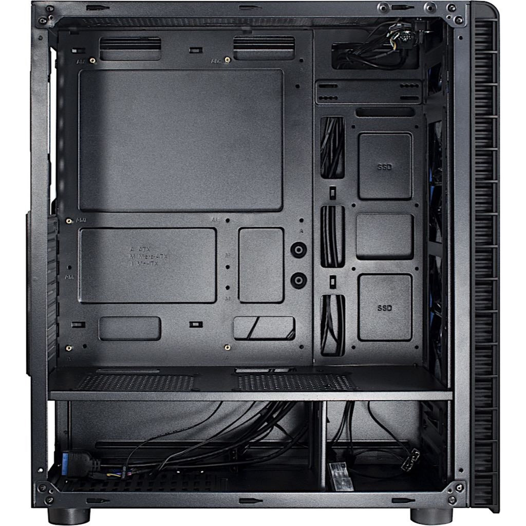 Boîtier tour midi Inter-tech cxc2 (noir | 3x usb-a | fenêtre)