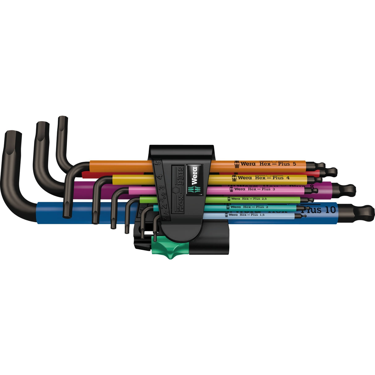 Wera 05073593001 950 spkl 9 sm n sb Clé Allen hexagonale plus multicolore 9 pièces - 1,5-10 mm