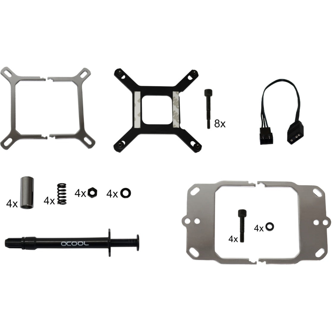 Alphacool eisblock xpx aurora edge refroidisseur de processeur noir acrylique (noir transparent)