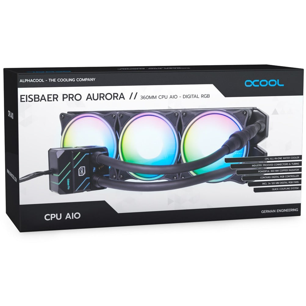 Alphacool eisbär pro aurora 360 refroidissement liquide (noir)