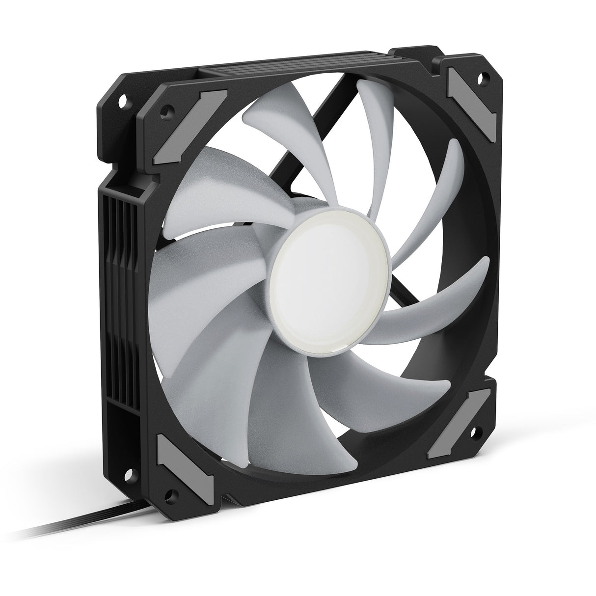 Sharkoon requin miroir rgb pwm ventilateur de boîtier (noir, 120 x 120 x 25 mm)