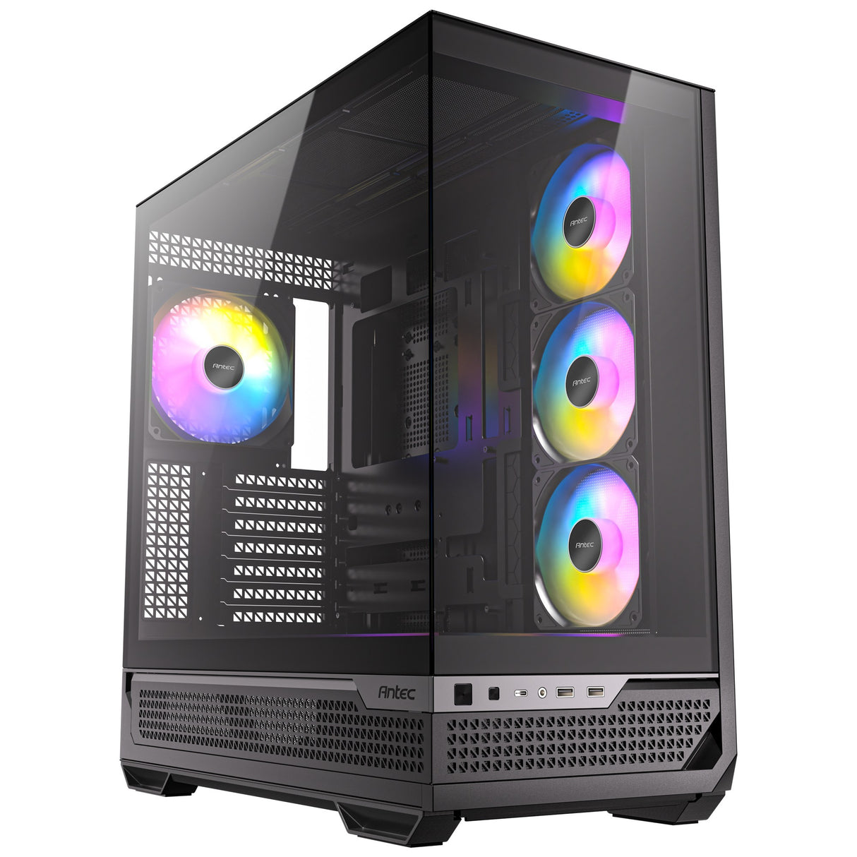 Boîtier tour midi Antec c7 argb (noir | 2x USB-A | 1x USB-C | verre trempé)