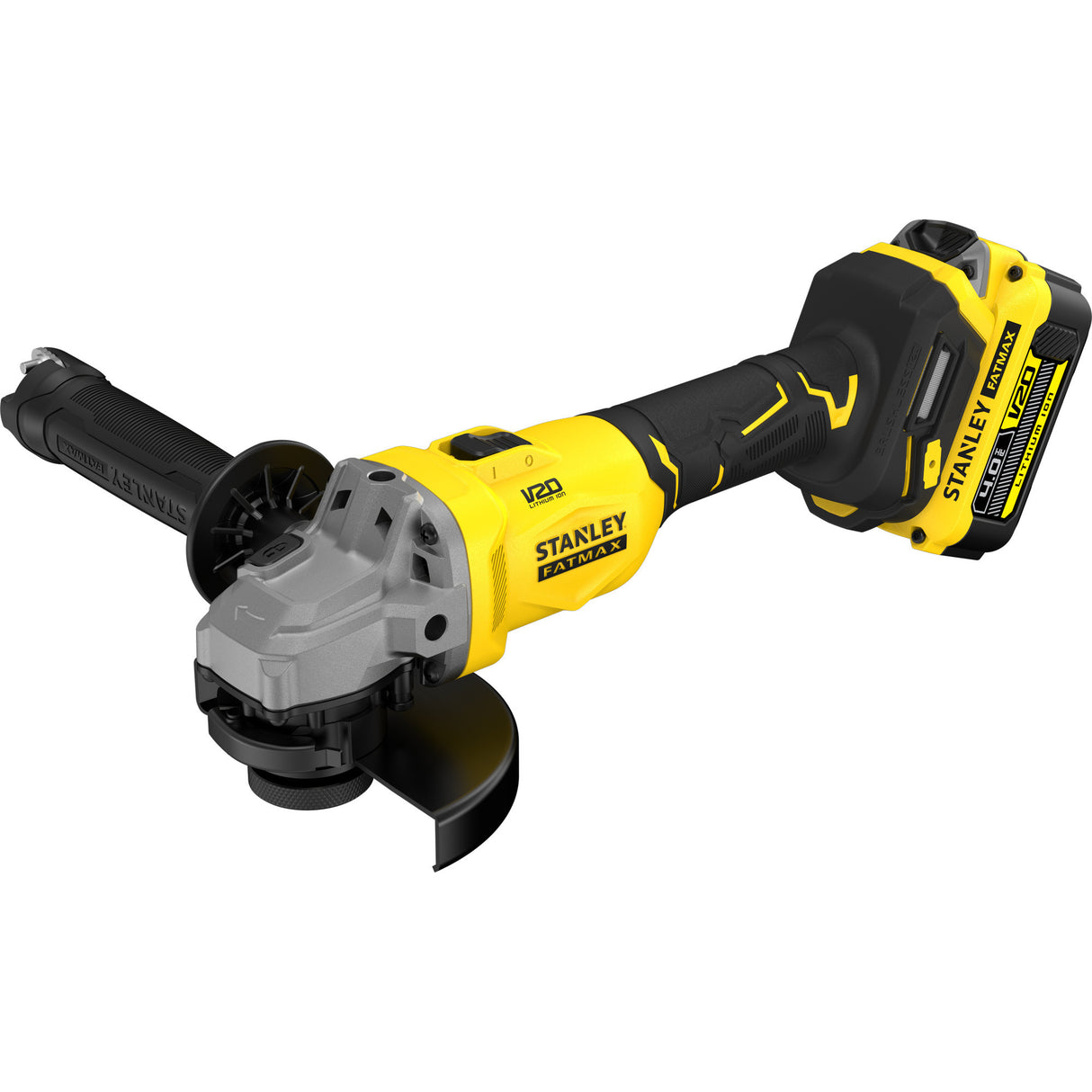 Meuleuse d'angle Stanley fatmax v20 18v 125mm (noir jaune, batterie et chargeur inclus, avec étui)