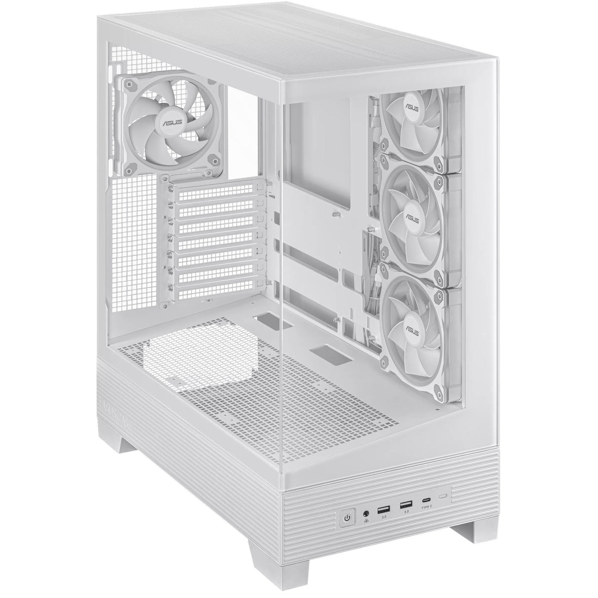Boîtier tour midi Asus a31 plus (blanc | 2x USB-A | 2x USB-C | verre trempé)