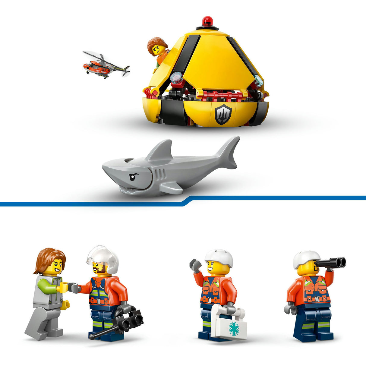 Lego city exploration 60503 hélicoptère de la garde côtière