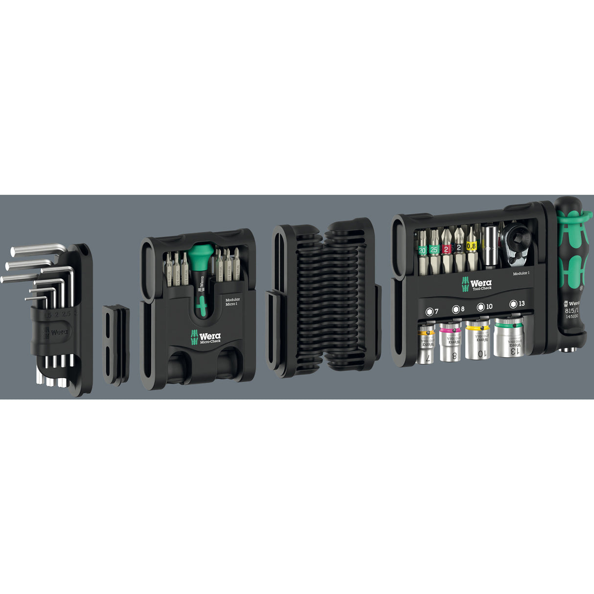Wera Tool-Check Modular Set Imperial 1, jeu d'embouts 50 pièces (noir vert)