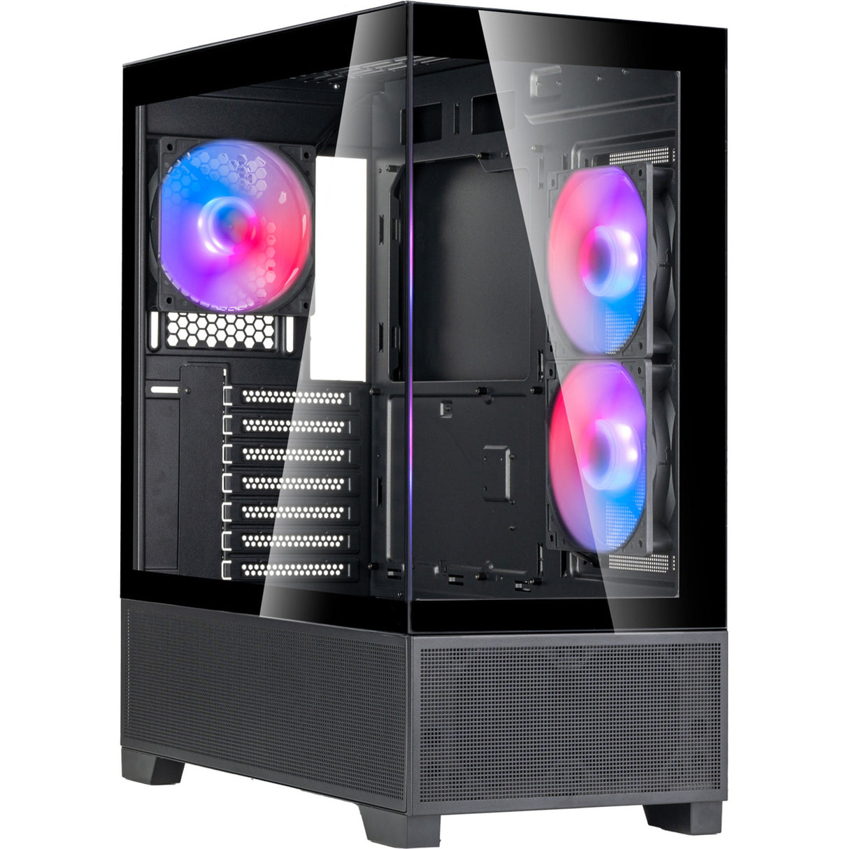 Boîtier mini tour Silverstone lucid 05 (noir | 2x USB-A | 1x USB-C | RVB | verre trempé)