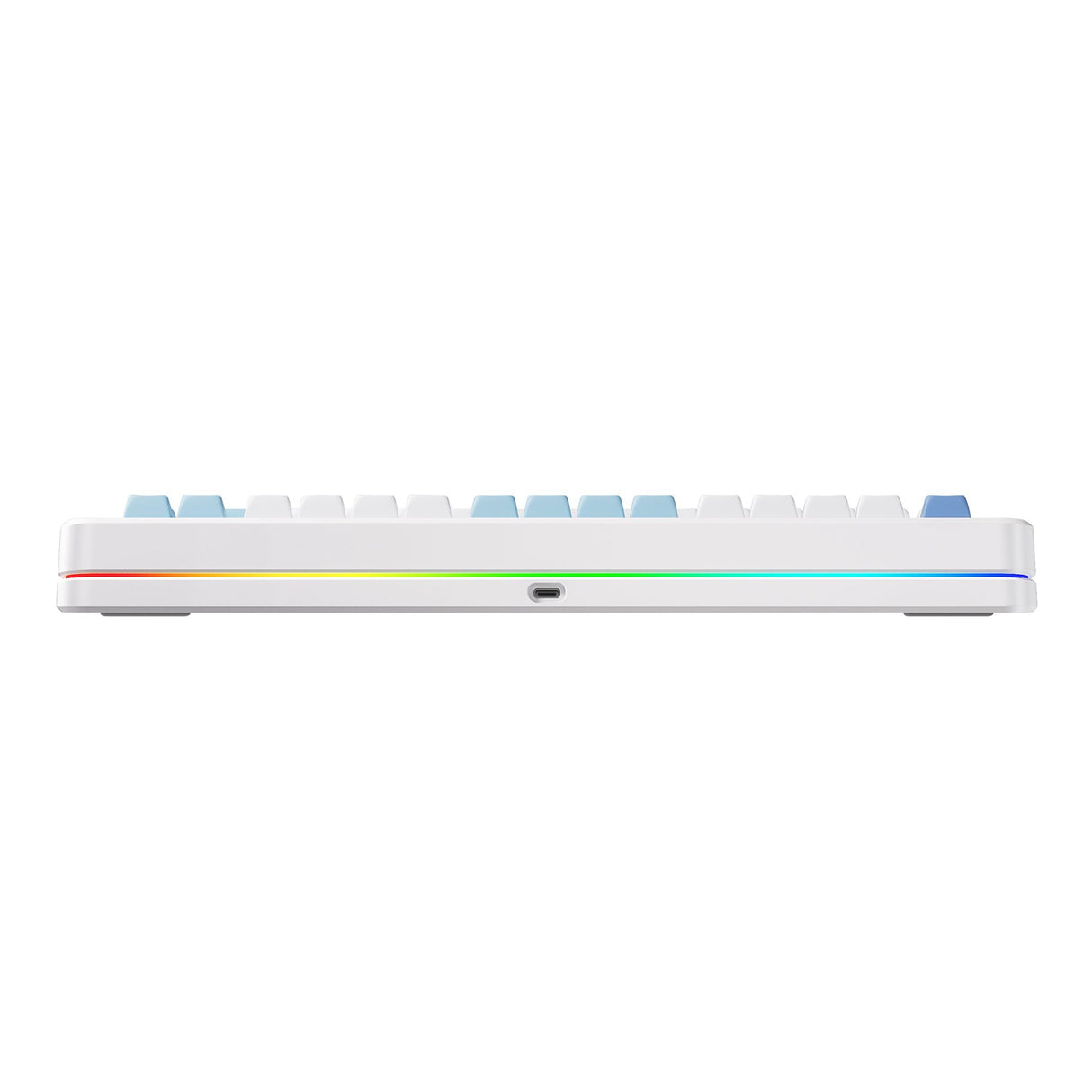 Clavier RVB mécanique personnalisé Mchose x75 v2 Blue Whale Sea (blanc, disposition américaine (qwerty), swk baleine mer, 75 %, RVB, hot swap, double-shot pbt, sans fil | Bluetooth | USB-C)