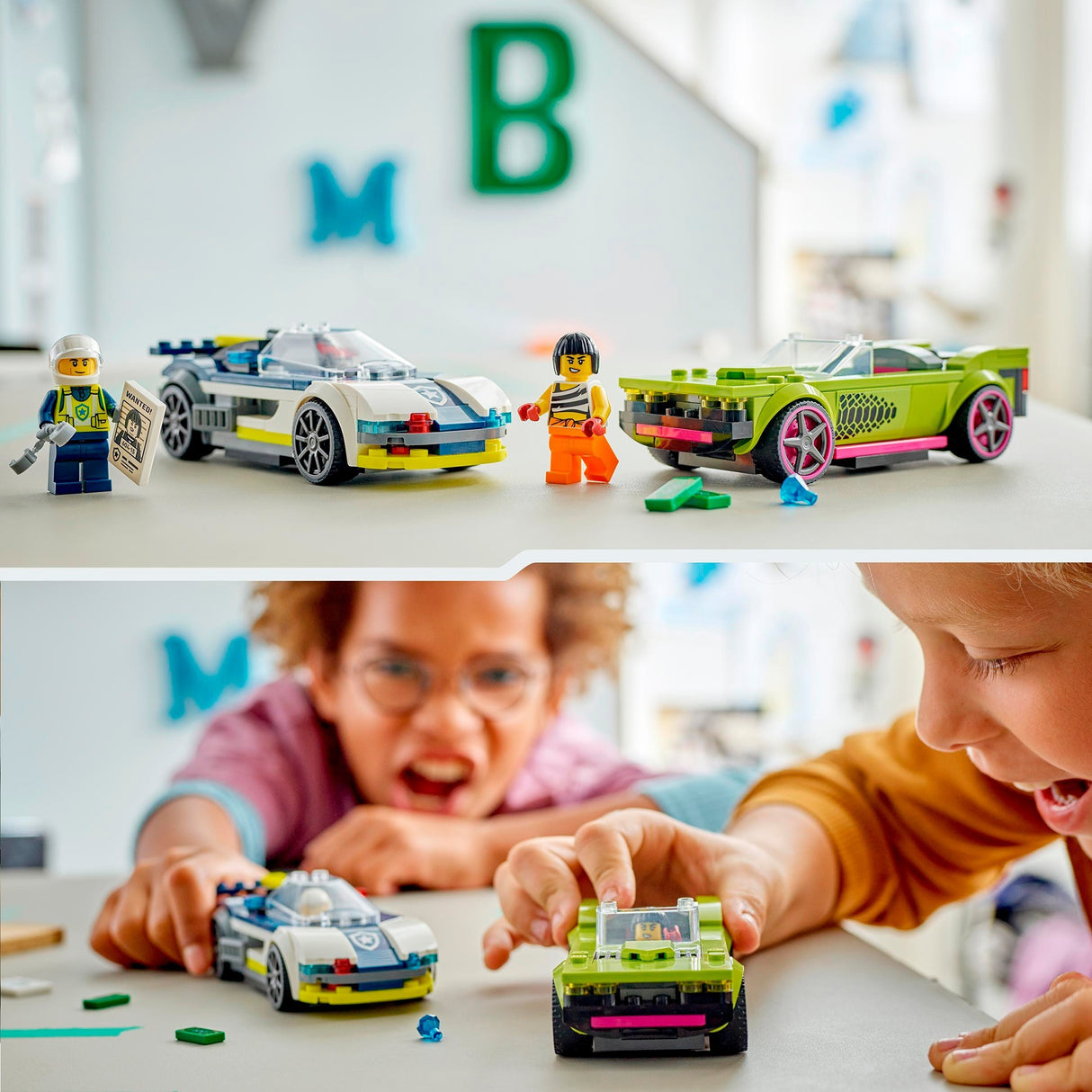 Voiture de police Lego et poursuite en voiture à grande vitesse - 60415