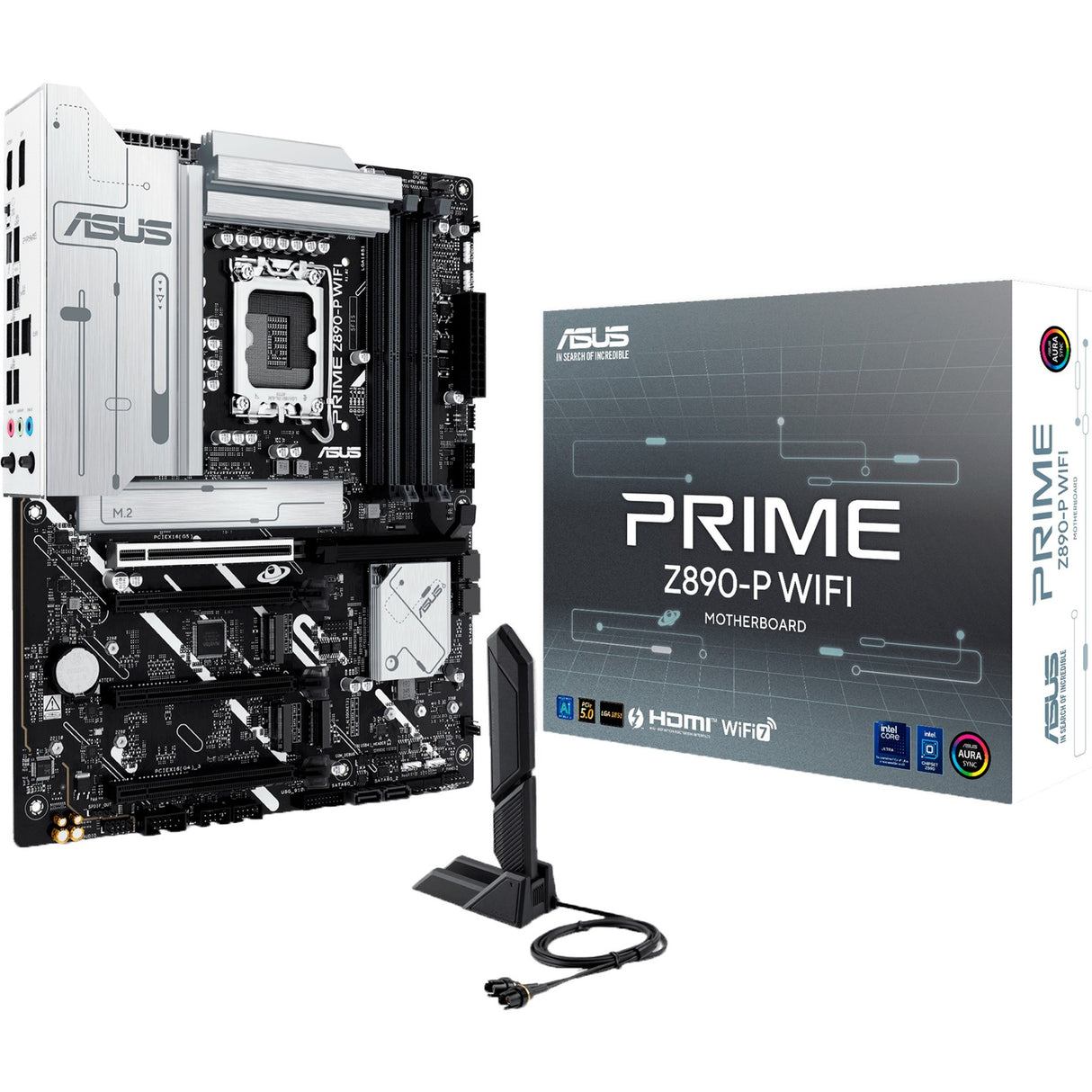 Carte mère Asus Prime Z890-P WiFi Socket 1851 (RAID, 2,5 Go-LAN, WiFi 7, BT, Son, ATX)