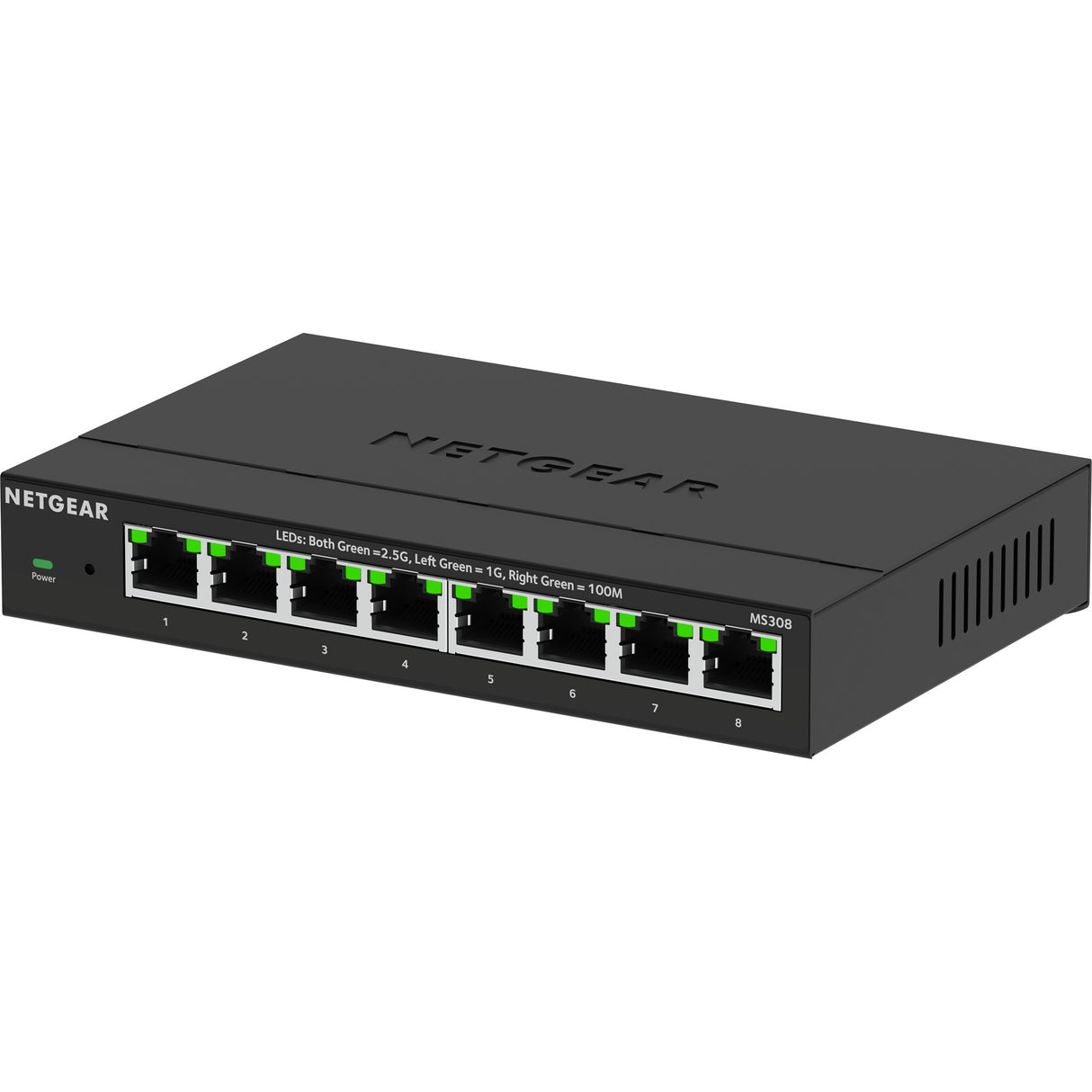 Switch non géré Ethernet multi-gigabit Netgear à 8 ports 2,5 G (noir, non géré)