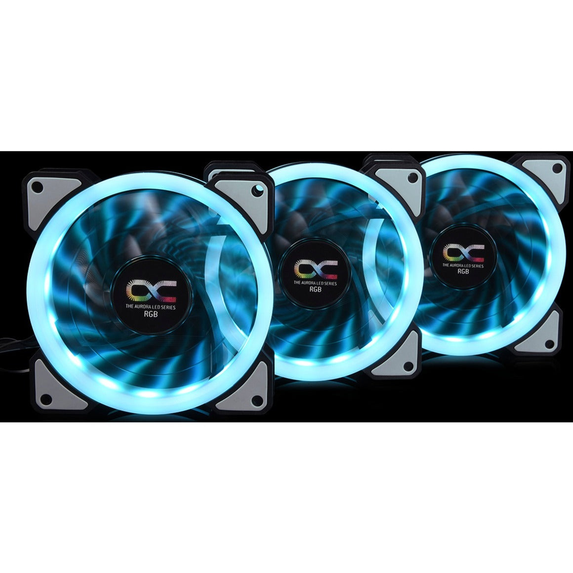 Alphacool eiszyklon aurora lux ventilateurs de boîtier numérique rgb (3 pièces, 120 x 120 x 25 mm, connecteur de ventilateur à 3 broches)