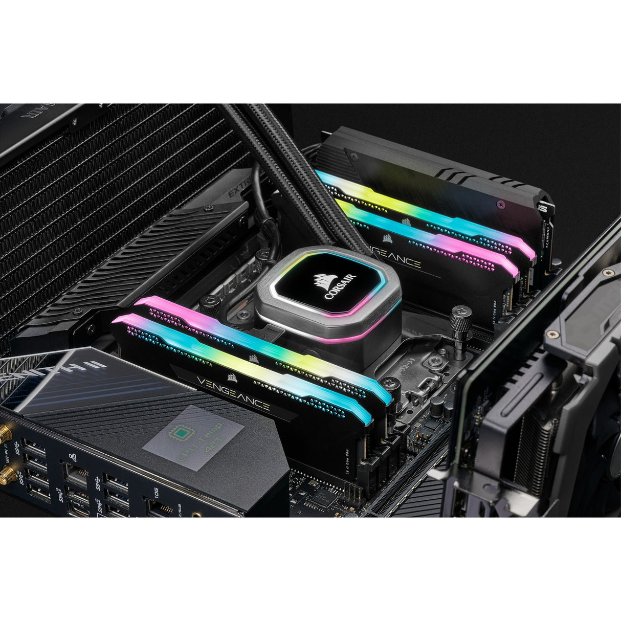 Corsair Vengeance RGB Pro SL 16 Go DDR4-3200 (2x 8 Go) RAM (noir, cmh16gx4m2e3200c16, xmp 2.0)