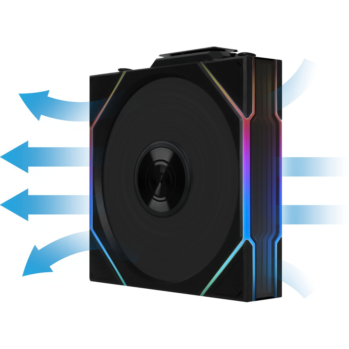 Lian Li Uni Fan TL 120 Ventilateurs de boîtier RGB à lame inversée sans fil (noir, 3 pièces, 120 x 124 x 28 mm, PWM, contrôleur inclus)