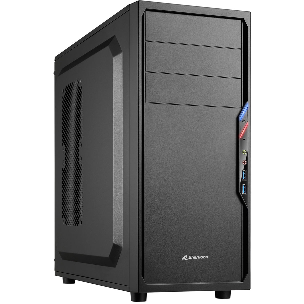 Boîtier tour midi Sharkoon vs4-v (noir | 2x USB-A)