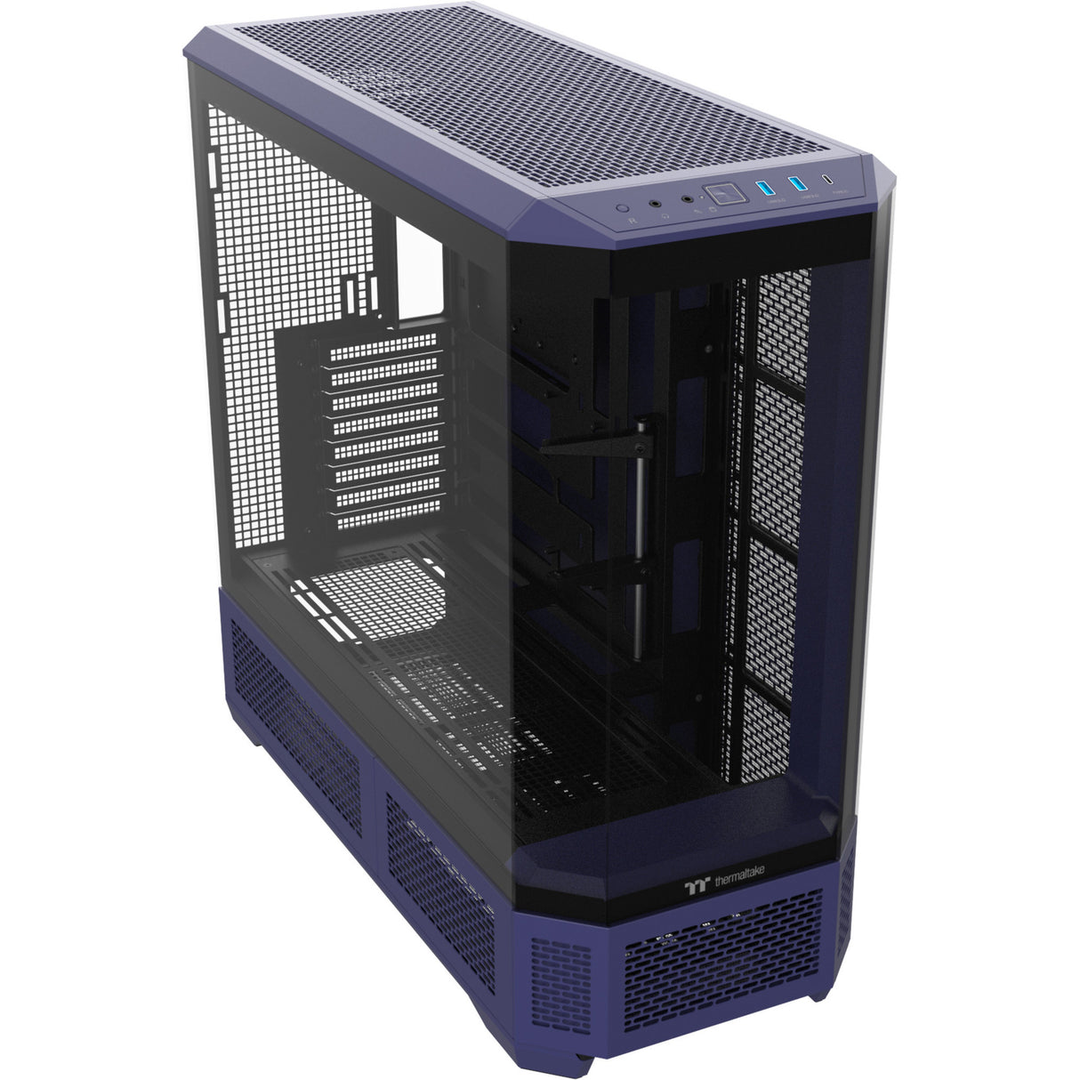 Thermaltake view 600 tg future dusk big tower behuizing (paars zwart | 2x usb-a | 1x usb-c | tempered glass)