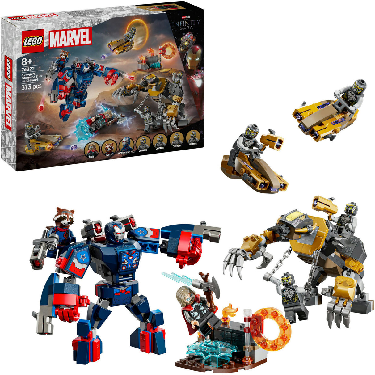 LEGO Super Heroes Marvel 76322 Avengers Endgame Thor contre Chitauri