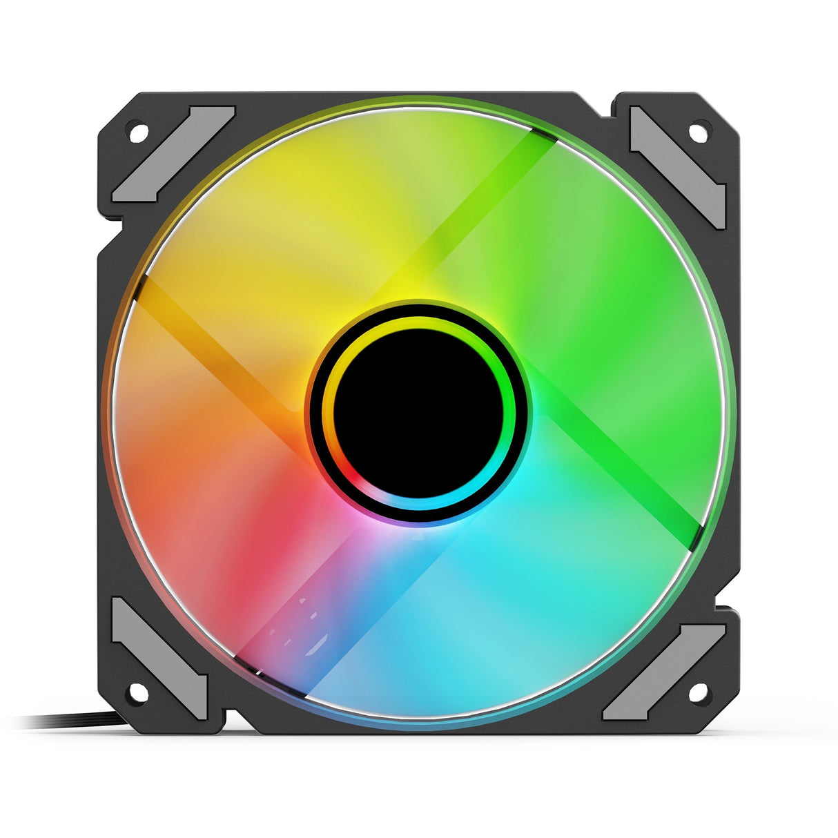 Sharkoon requin miroir rgb pwm ventilateur de boîtier inversé (noir, 120 x 120 x 25 mm)