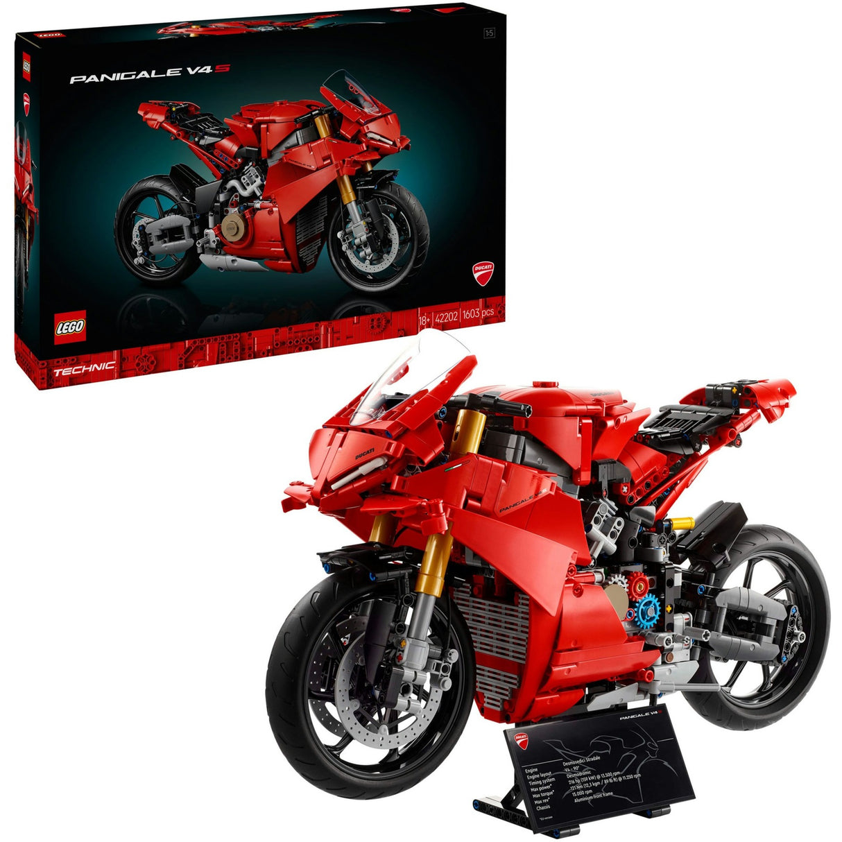 Lego technic 42202 moteur ducati panigale v4 s