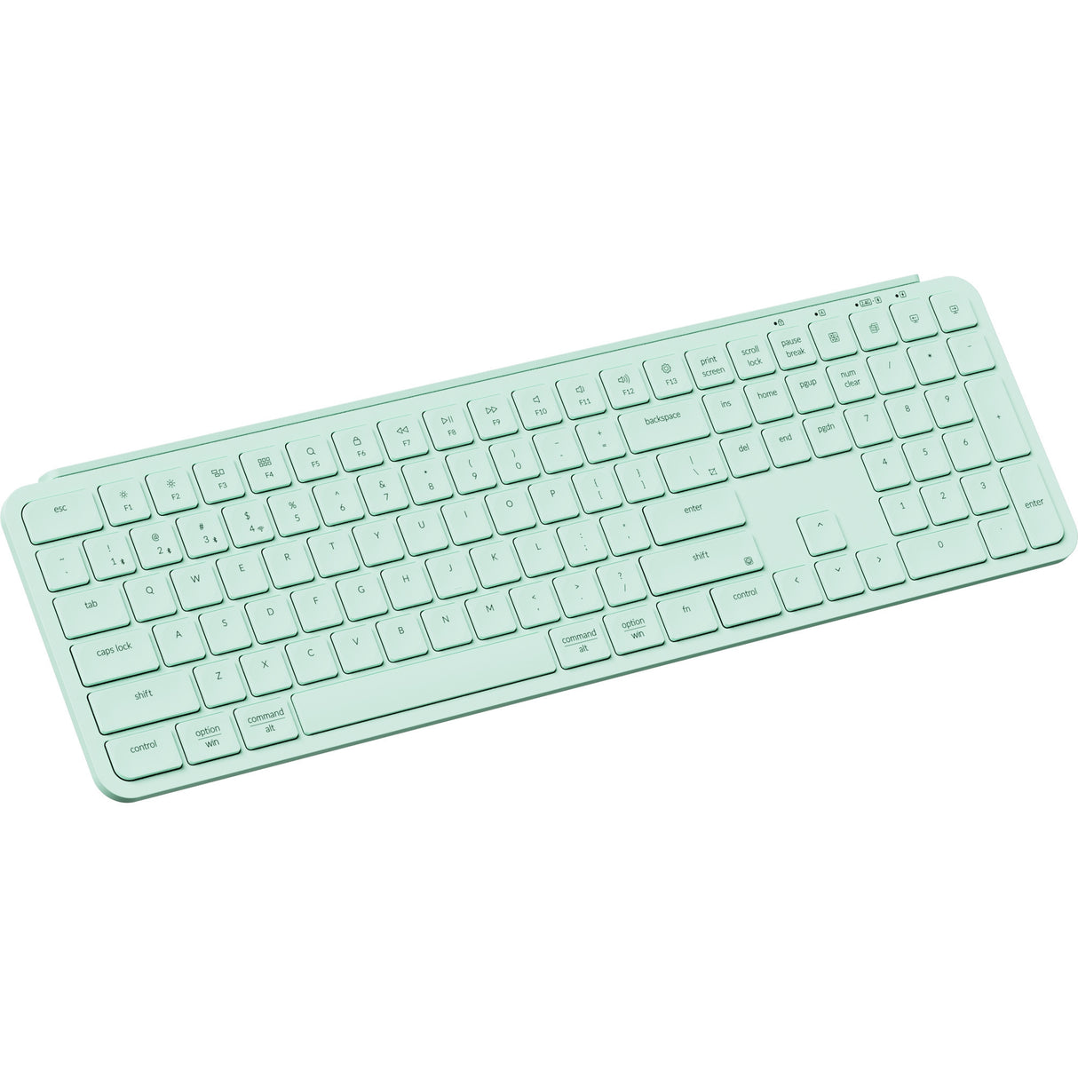 Clavier Keychron b6 pro-k7 (menthe, disposition américaine (qwerty), commutateurs ciseaux, 100%, abs, 2,4 ghz | bluetooth 5.2 | usb-c)