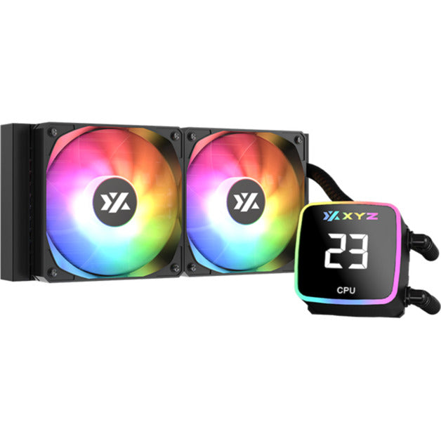 Xyz pc gear aquapulse aio 240 refroidissement par eau (noir, argb, pwm)
