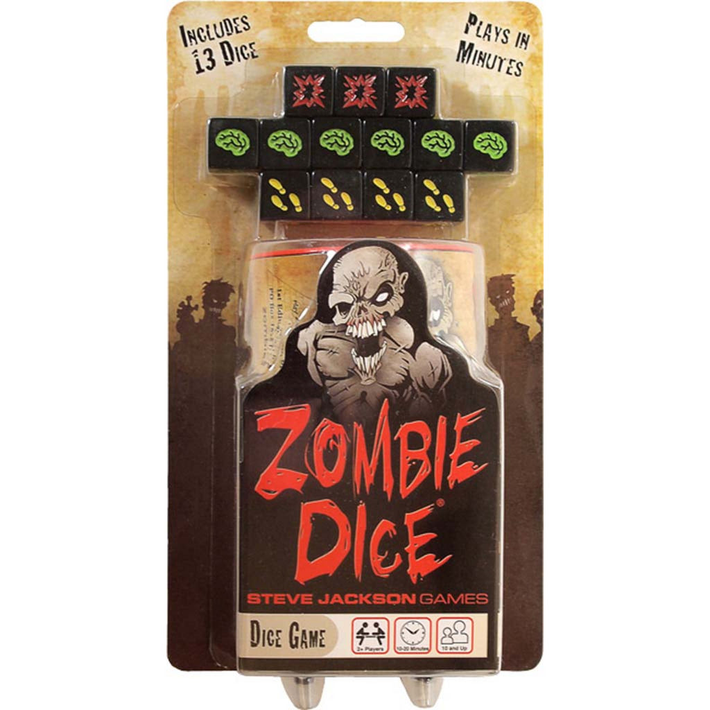 Steve jackson games zombie dice jeu de dés (anglais, 2 - 8 joueurs, 10 - 20 minutes, à partir de 10 ans)