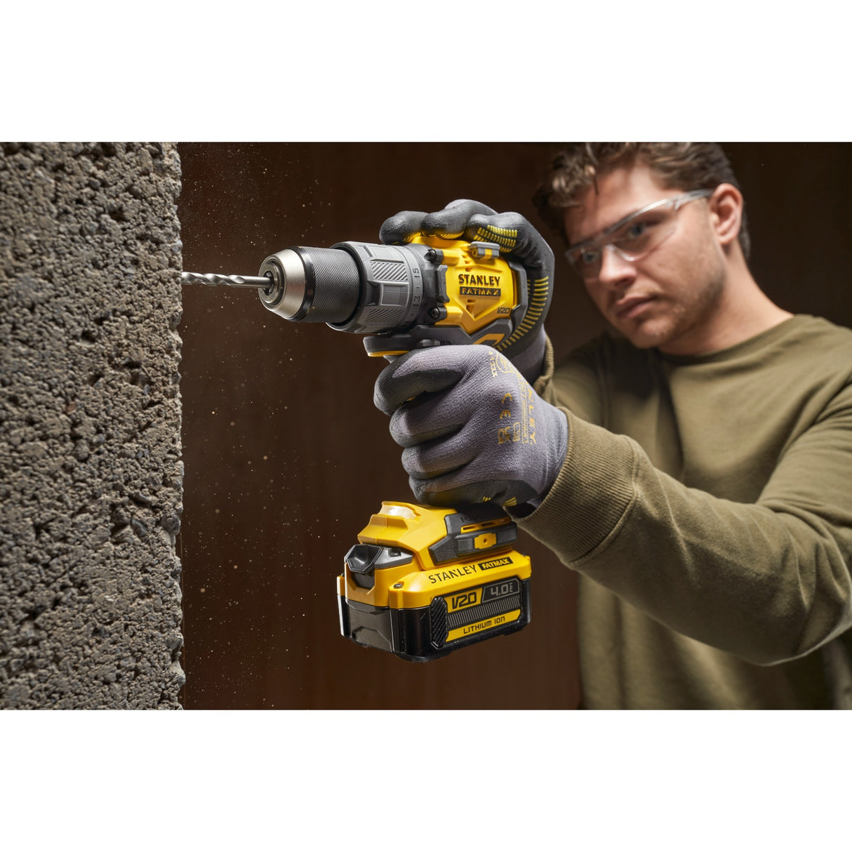 Tournevis sans balais Stanley fatmax v20 18v (jaune noir, batterie et chargeur non inclus)